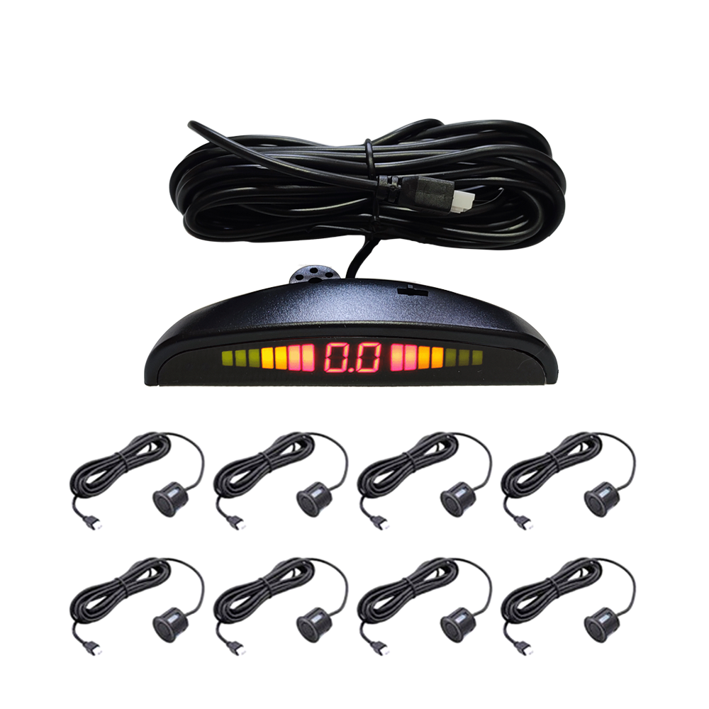 SEN_8_1 SENSOR DE RETROCESO PARA AUTO PANTALLA LED 8 PUNTOS - Imagen 1