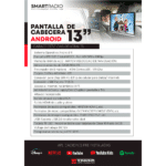 PANTALLA DE CABECERA ANDROID 13 PULGADAS FULL HD + AUDIFONOS - Imagen 7