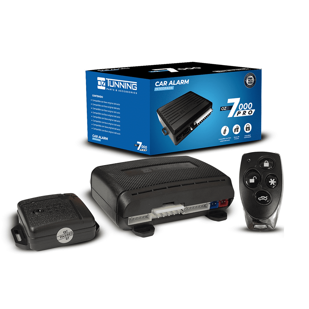 ALR_INT_PRO_1 ALARMA DE AUTO REFORZADA INTEGRADA OZ-7000 PRO + LLAVERO - Imagen 1
